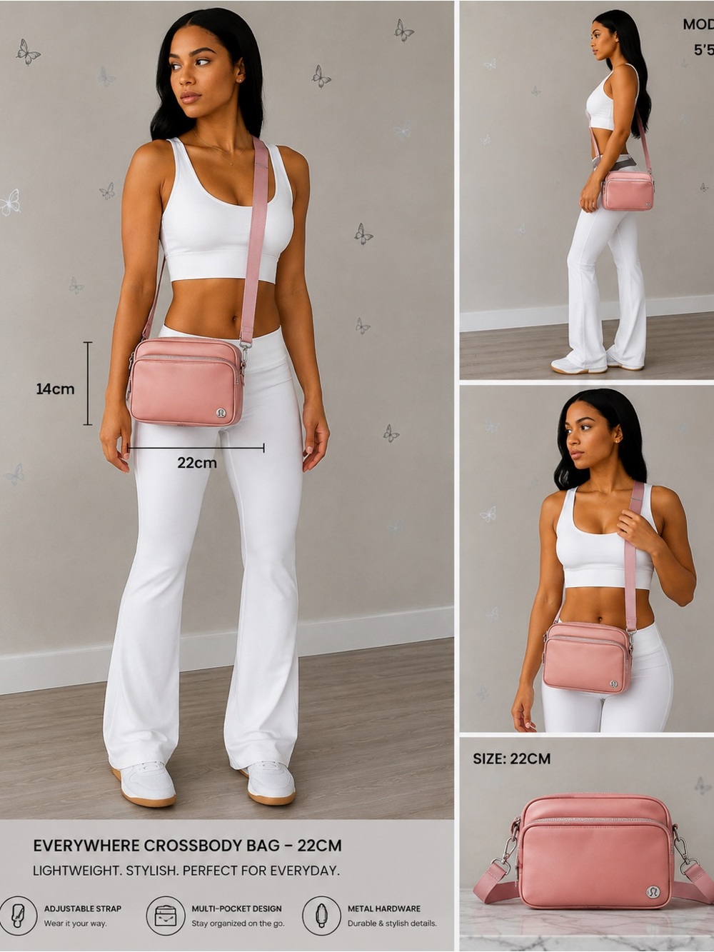 lululemon athletica Pink Everywhere Crossbody Bag
